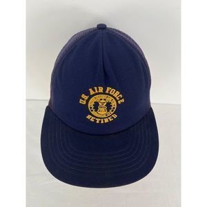 Vintage Retired U.S. Air Force Felt Trucker Cap Hat